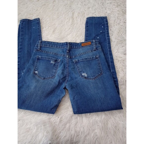 CAFE Denim Premium womens skinny jeans size 3/4 stretch low rise med wash - Picture 13 of 13